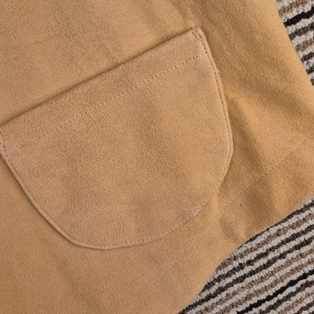 CATTLE KATE Tan Brown Western Leather Suede Mens XXL Full Button‎ Vest VTG